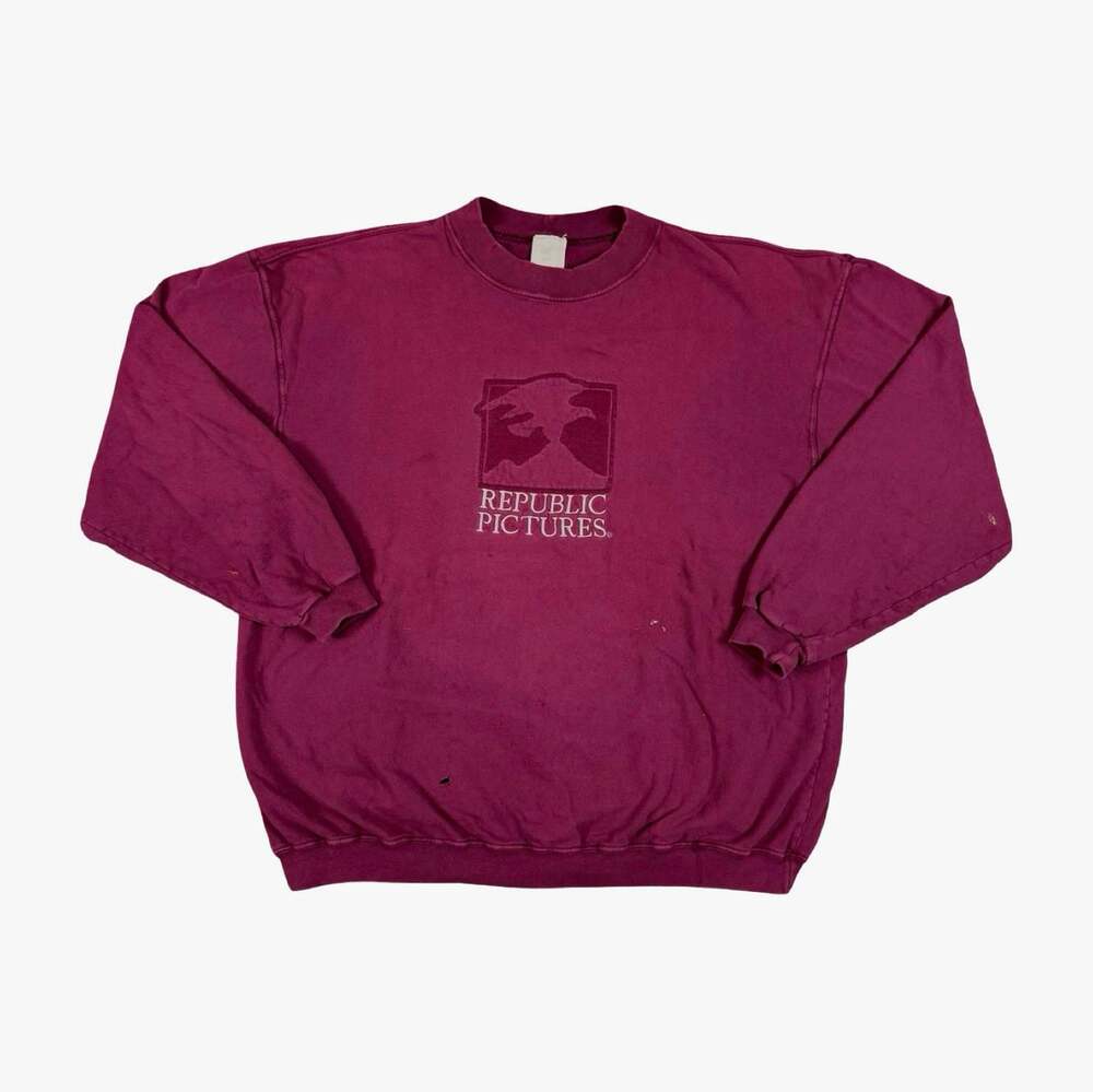 Vintage Faded Distressed and Thrashed Republic Pictures Movie Set Crewneck